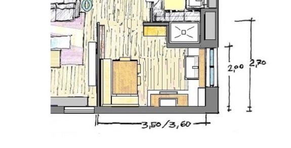 Freestanding kitchen country house plan - Antonio Previato