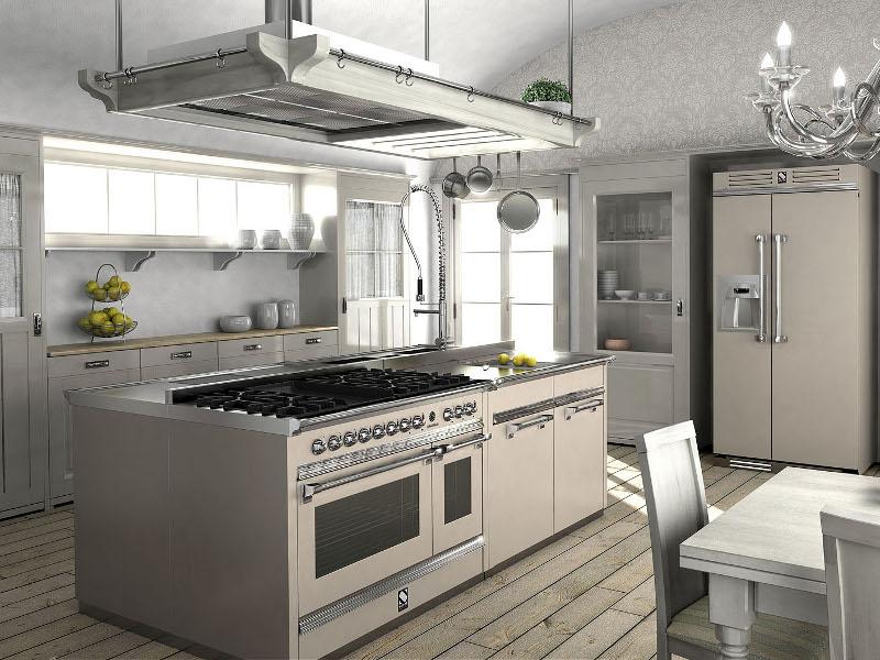Cucina freestanding in isola - Steel