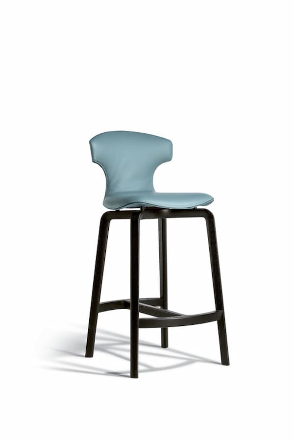 Stool with backrest by Poltrona Frau