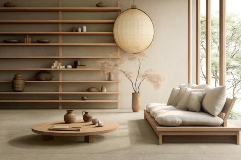 Gres porcellanato effetto pietra beige - collezione Room di Marazzi