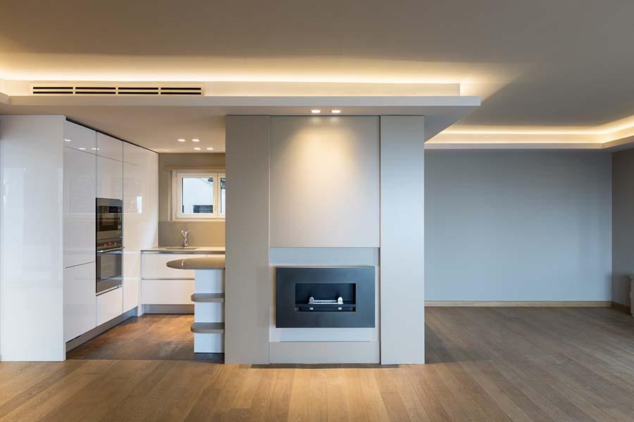 Controsoffitto in cartingesso con illuminazione integrata