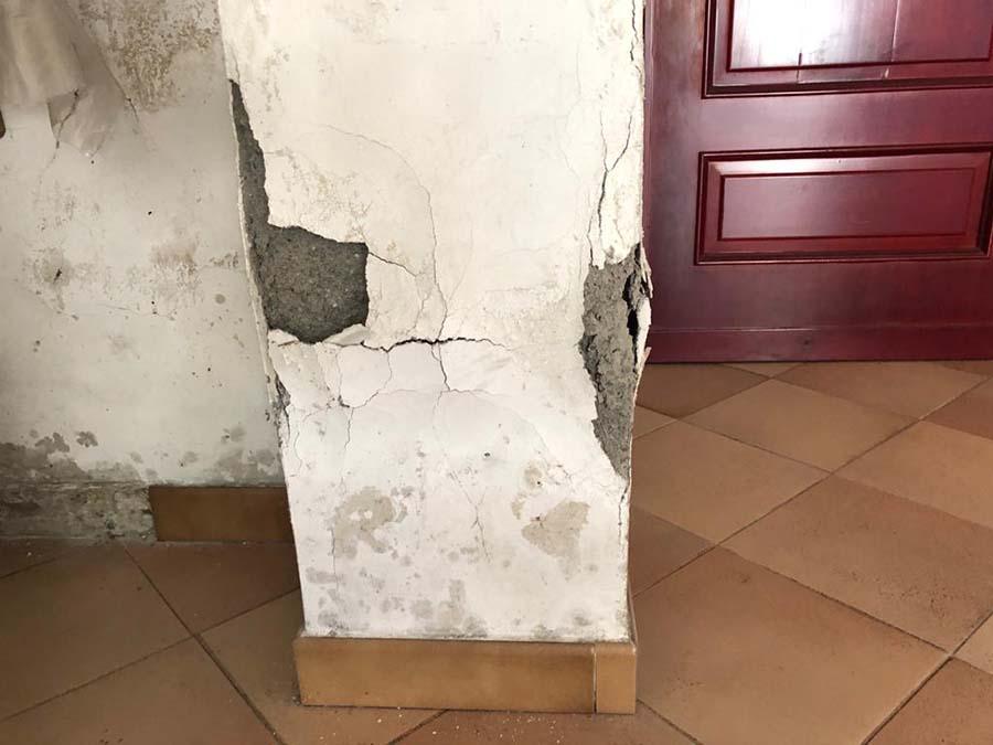 Tipici danni da risalita capillare dell'umidità