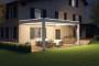 Pergola in alluminio con vetrate scorrevoli