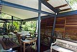 Veranda esterna realizzata in legno