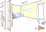 Letto per ospiti in salotto - studio, by Antonio Previato