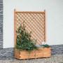 Fioriera con spalliera in legno 