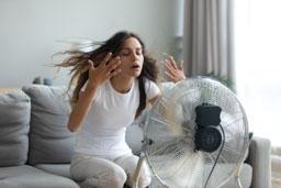 Ventilatore a torre in funzione