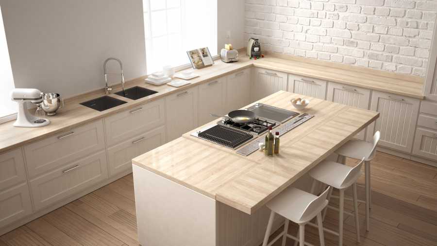 Cucina con parquet