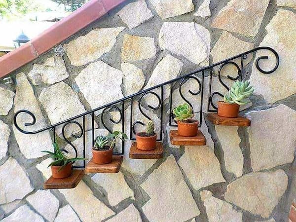 3 Portavasi Da Parete In Metallo Nero 15,6 Cm Per Piante, Fioriere Per Balcone E Giardino, Con Viti