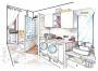 Architetto online - disegno di progetto per bagno lavanderia by Antonio Previato Progettista