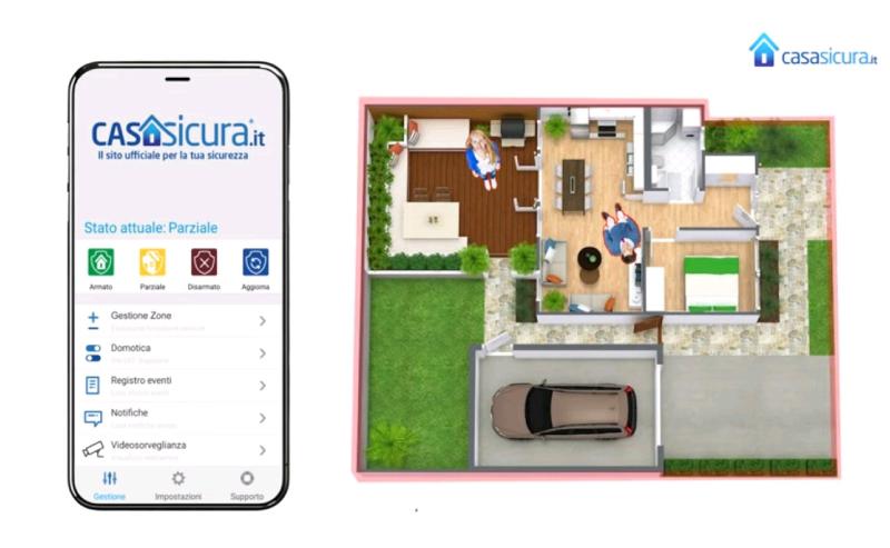 Controllo kit allarme da app