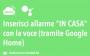 Inserimento vocale allarme con Google Home