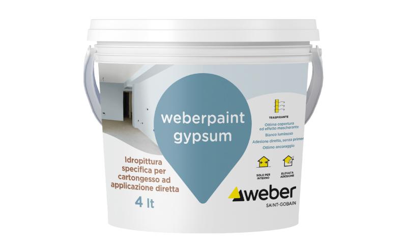 Idropittura specifica per cartongesso weberpaint Gypsum