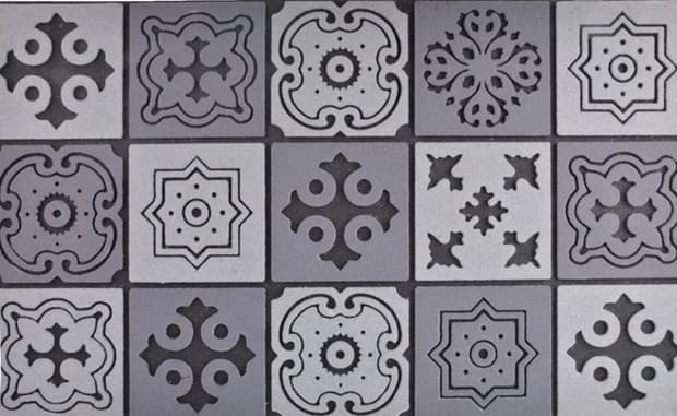 Zerbino gomma mosaico Esschert