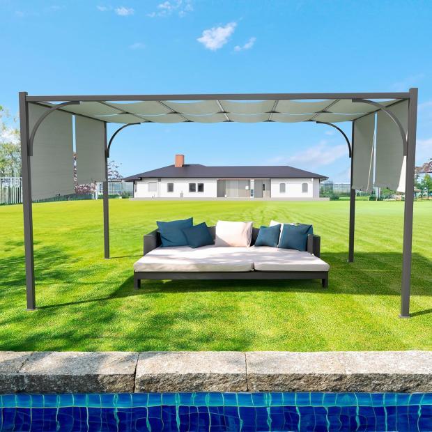 Pergola con telo scorrevole