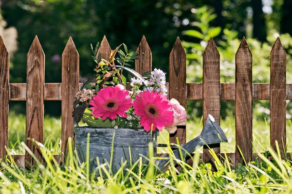 Recinzione in legno da giardino