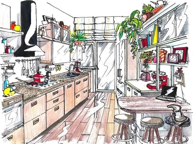 Arredo cucina adattando mobili esistenti - Designer Antonio Previato