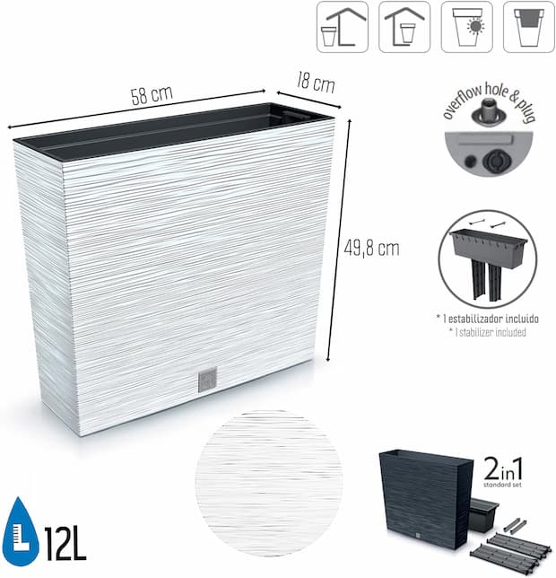 Vaso con riserva d'acqua acquistabile su Amazon