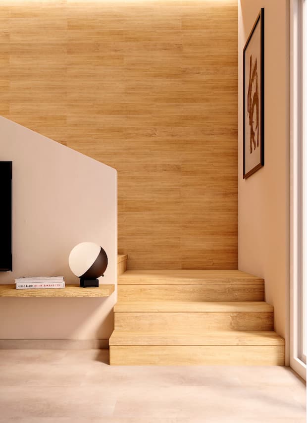 Rivestimento murale effetto legno con doghe super sottili - collezione Clap di Deco'