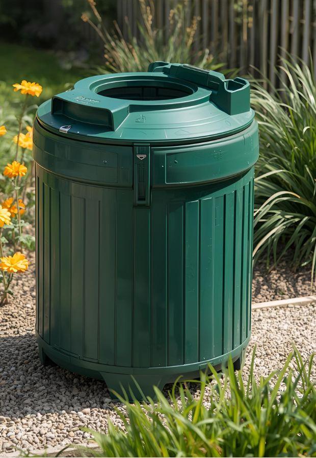 Compostiera rotante in plastica riciclata