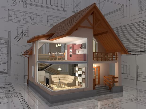 sezione di una casa