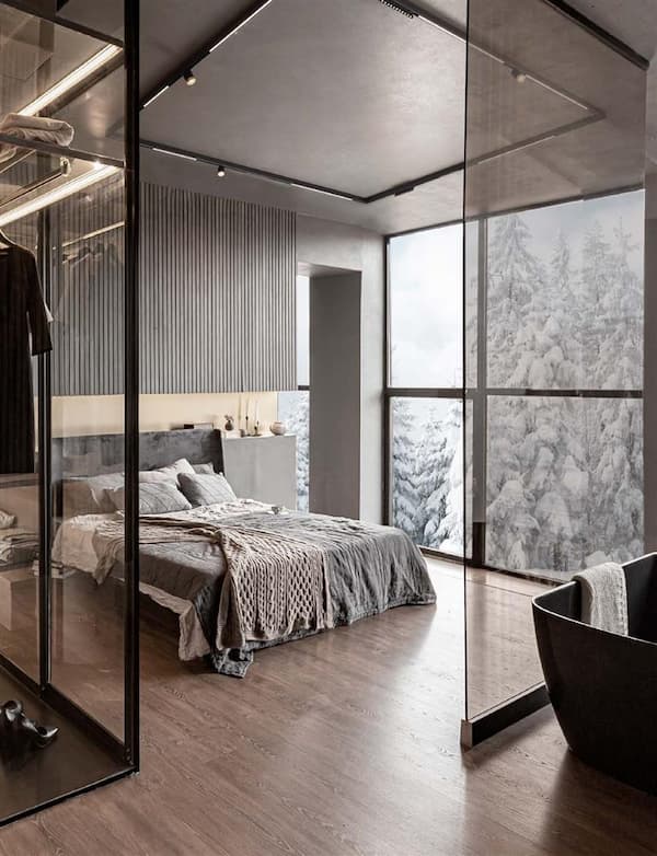 Soluzione d'illuminazione a binario per la camera da letto by Mazzola Luce