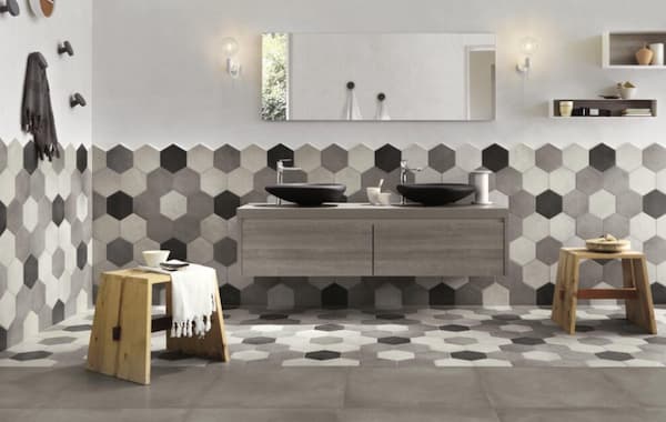 Rivestimento della zona lavabo del bagno