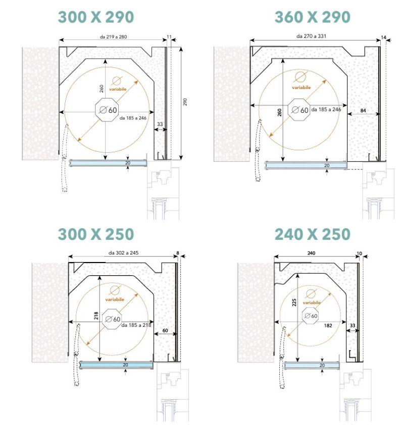 Sezioni DFcassonetto Flottante Filomuro