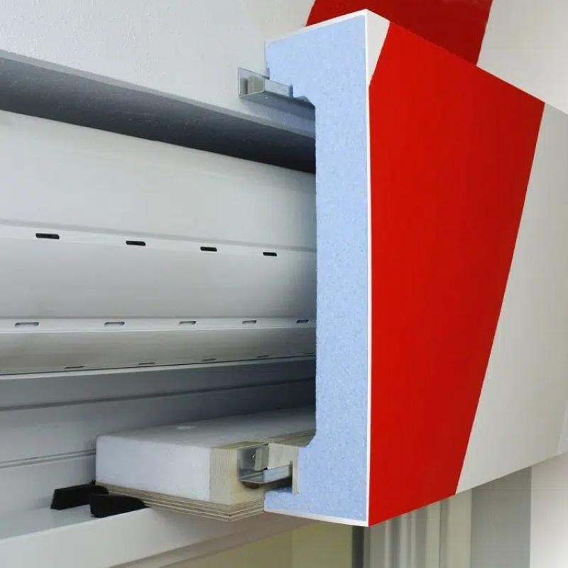 Cassonetto salvacaldo in sezione