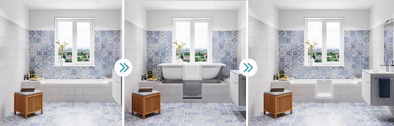 Sostituire la vecchia vasca con una con sportello