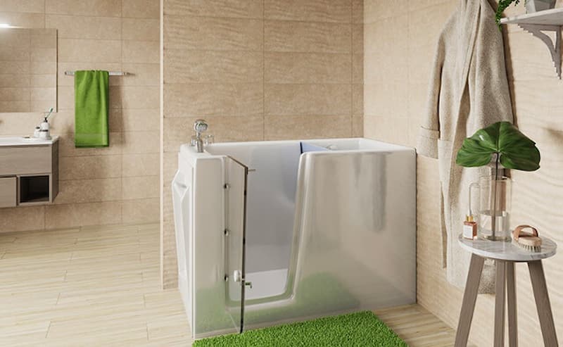 Vasca con apertura laterale