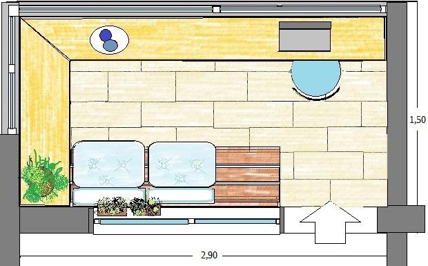 Veranda piccola zona studio - Antonio Previato