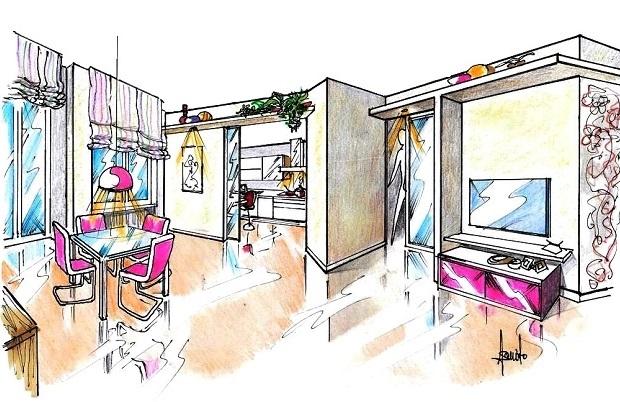 Cucina separata da soggiorno con vetrata - Antonio Previato