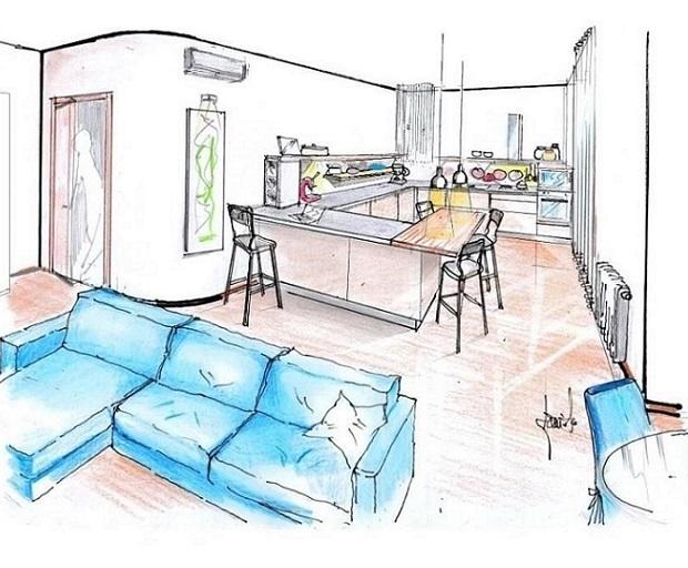 Open space pianta irregolare con snack - Antonio Previato