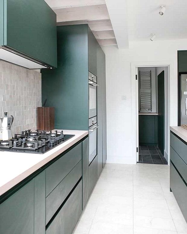 Cucina verde moderna