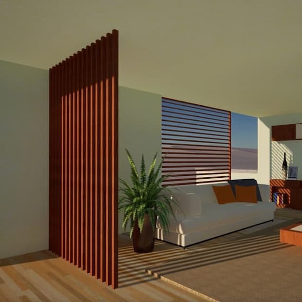 Con i giusti materiali si può costruire una parete divisoria di design