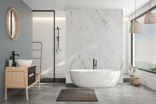 Pavimentazione bagno con SPC