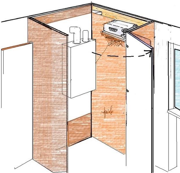 Mobile per lavatrice e caldaia