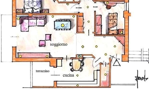 Cucina doppio accesso