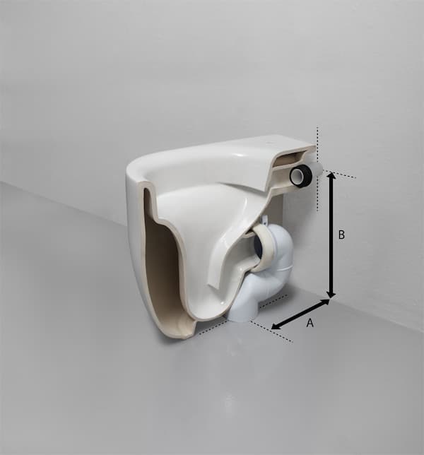 Dettaglio WC con scarico traslato - foto Kerasan