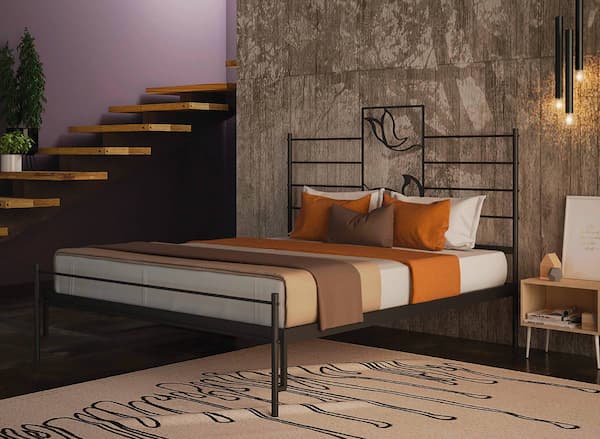 Letto in ferro battuto dalle linee moderne