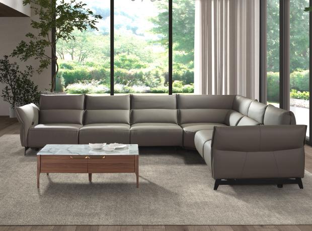 Divano pelle angolare smart
