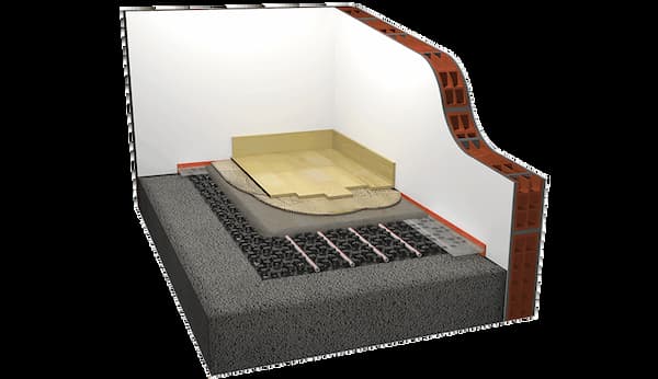 Struttura impianto radiante a pavimento elettrico