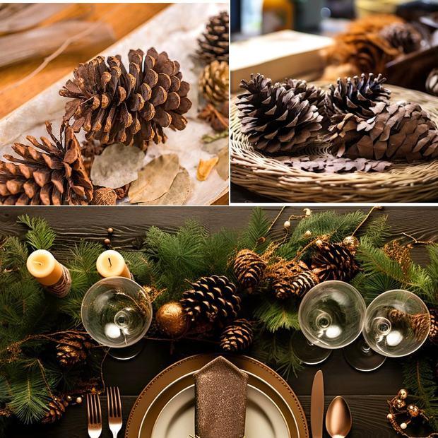 Le pigne sono ottime come decorazioni naturali 