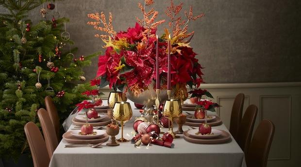 Tavolo da pranzo natalizio
