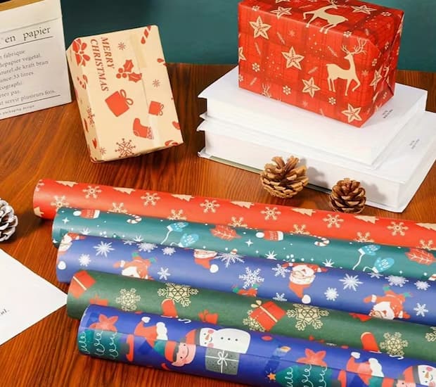 Dedicare un punto specifico della casa alla raccolta di addobbi e pacchetti - foto Temu