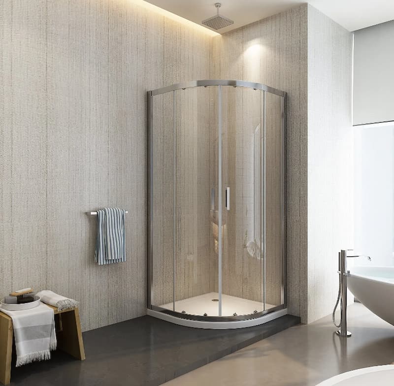 Doccia angolare curva
