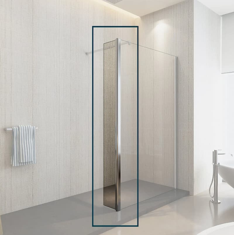 Anta mobile paraschizzi per doccia walk in