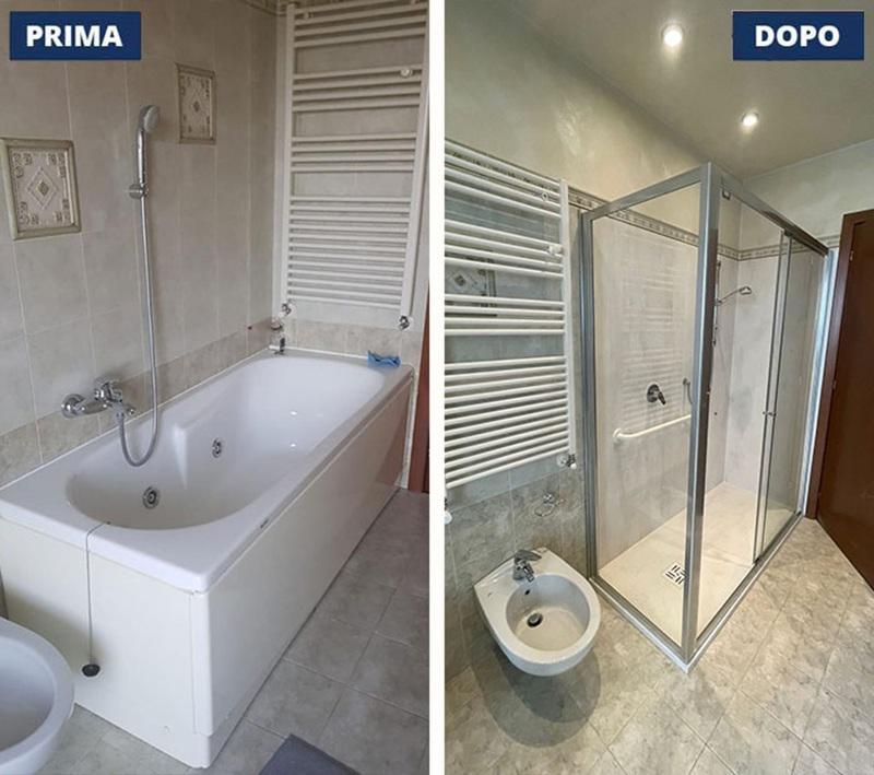 Trasformazione vasca in doccia a Monza
