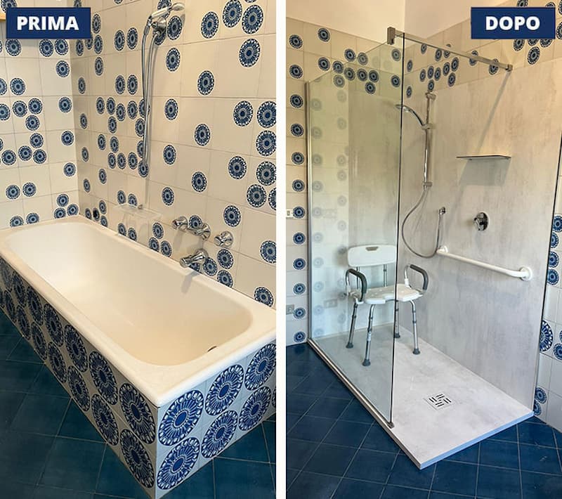 doccia prima e dopo